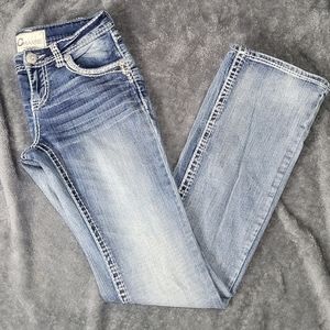 Charme Embroidered Embellished Jeans Size 27